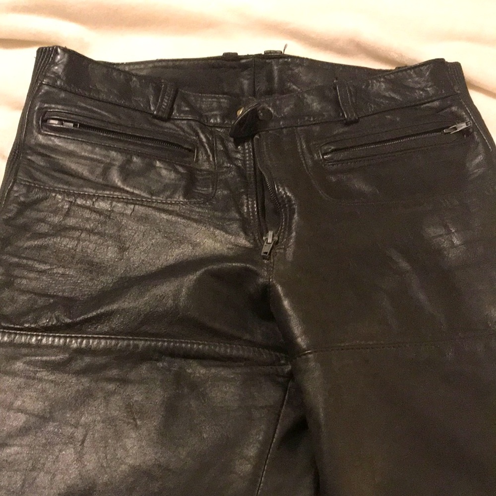 Leather riding pants